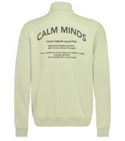 STITCH & SOUL Herren Sweater mit Reißverschluss moderner Troyer-Pullover mit Stehkragen Baumwoll-Pullover H10014C21404A in Grau, Blau oder Grün