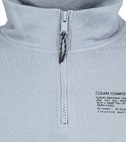 STITCH & SOUL Herren Sweater mit Reißverschluss moderner Troyer-Pullover mit Stehkragen Baumwoll-Pullover H10014C21404A in Grau, Blau oder Grün