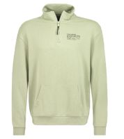 STITCH & SOUL Herren Sweater mit Reißverschluss moderner Troyer-Pullover mit Stehkragen Baumwoll-Pullover H10014C21404A in Grau, Blau oder Grün