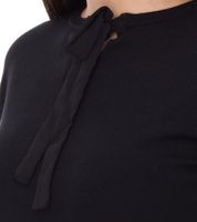 vestino Damen Pullover mit Schleife Langarm-Shirt Alltags-Pullover 901088 Schwarz vestino Damen Pullover mit Schleife Langarm-Shirt Alltags-Pullover 901088 Schwarz