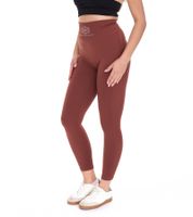 Legging femme YOU DO YOU pantalon fitness tendance effet froissé pantalon d'entraînement 905001 marron acajou