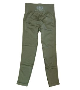 Leggings da donna YOU DO YOU, pantaloni da fitness alla moda con effetto scrunch, pantaloni da allenamento 905001, colore cachi