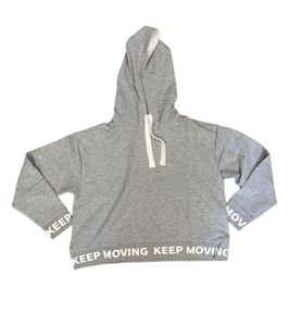 COURSE Women's Cropped Sweater, Cotton Sweater with Hood, Long-Sleeved Shirt 900010 Gray