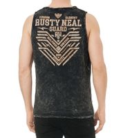 Herren Tank-Top im Vintage-Design Langarm-Shirt mit Urban-Print Sommer-Top R-10146 R-15247 Dunkel-Grau