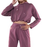 YOU DO YOU Damen Cropped-Hoodie mit Kapuze Alltags-Pullover Yoga-Mode 905081 Alt-Rosa