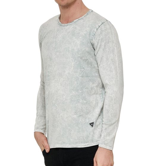 Camicia a maniche lunghe da uomo in stile Batik, Camicia a maniche lunghe, Pullover estivo, Camicia casual R-10146 R-10154 Grigio/Bianco