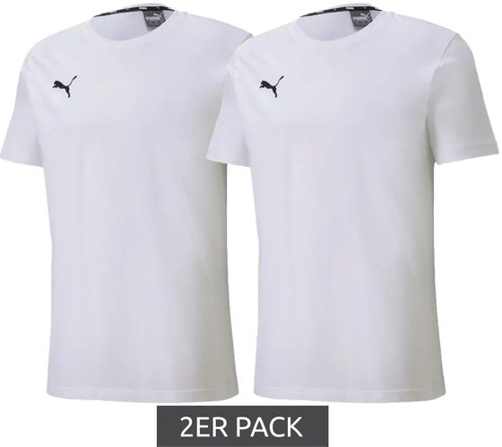 2-Pack Value Pack: PUMA TeamGoal 23 Boys & Girls Cotton Sports T-Shirt with Logo Patch T-Shirt 656709 04 White