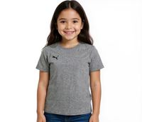 2-Pack Value Pack: PUMA TeamGoal 23 Boys' & Girls' Cotton T-Shirt with Logo Patch, T-Shirt 656709, 33 Gray