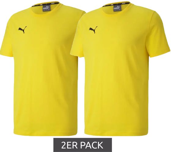 2-Pack Value Pack: PUMA TeamGoal 23 Boys' & Girls' Cotton T-Shirt with Logo Patch T-Shirt 656709 07 Yellow