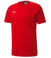 2er Sparpack PUMA TeamGoal 23 Jungen & Mädchen Sport-Shirt Baumwoll-Shirt mit Logo-Patch T-Shirt 656709 01 Rot