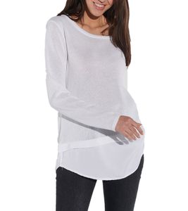 Suéter de punto para mujer Vestino, suéter de algodón, suéter informal, 900498, blanco