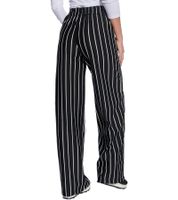 COURSE Damen High Waist Business-Hose gestreifte Büro-Hose Alltags-Hose Loose Fit 68695405 Schwarz/Weiß