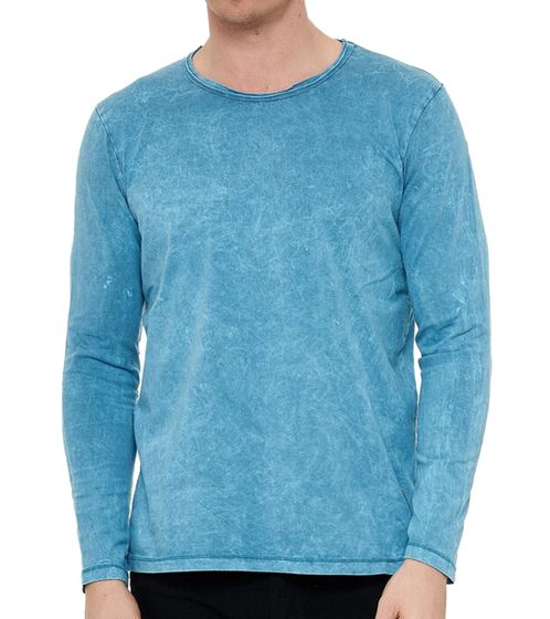 Camisa batik de manga larga para hombre, camisa de manga larga, suéter de verano, camisa informal R-10154 azul petróleo