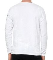 Camicia a maniche lunghe da uomo con scritta, camicia a maniche lunghe in cotone, maglione estivo, camicia per il tempo libero R-10153 Bianco