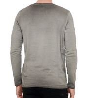 Camicia a maniche lunghe da uomo con grande scritta, camicia a maniche lunghe in cotone, maglione estivo, camicia per il tempo libero R-10155 grigio scuro