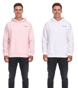SUBLEVEL Men's Hooded Cotton Hoodie with Pockets H10014T21326A in Pink or White
