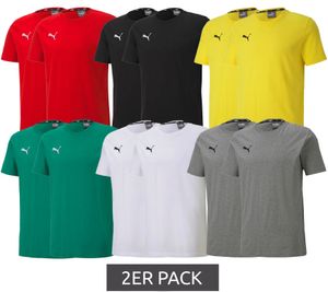 Pack de 2 camisetas deportivas PUMA TeamGoal 23 para niño y niña, camisetas de algodón con parche del logotipo, camiseta 656709 en verde, negro, gris, amarillo, rojo o blanco. Pack de 2 camisetas deportivas PUMA TeamGoal 23 para niño y niña, camisetas de algodón con parche del logotipo, camiseta 656709 en verde, negro, gris, amarillo, rojo o blanco.