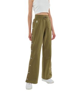 Pantalon d'entraînement pour femme YOU DO YOU, pantalon de sport en coton avec patte de boutonnage latérale, pantalon de jogging à jambe large, vêtements de yoga 905061 kaki