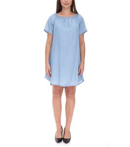 Vestido túnica de mujer Vestino, suelto, con caída, minivestido, manga corta, 900568 azul claro Vestido túnica de mujer Vestino, suelto, con caída, minivestido, manga corta, 900568 azul claro