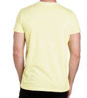 Herren T-Shirt Basic Baumwoll-Shirt verwaschenes Rundhals-Shirt Kurzarm R-15200 Neon Gelb