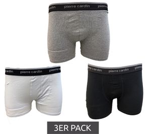 3er Pack Pierre Cardin Herren Boxershorts mit Baumwoll-Stretch Unterwäsche Unterhose 015 4053800003 Schwarz, Grau, Weiß 3er Pack Pierre Cardin Herren Boxershorts mit Baumwoll-Stretch Unterwäsche Unterhose 015 4053800003 Schwarz, Grau, Weiß