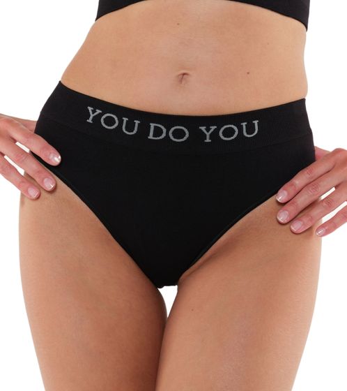 YOU DO YOU Damen Sport-Slips nahtlose Unterwäsche Unterhose 904871 Schwarz