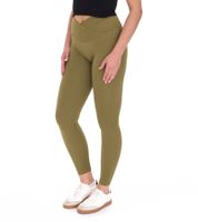YOU DO YOU Damen Leggings modische Fitness-Hose Workout-Hose Sport-Tights High Waist Yoga-Mode 904991 Khaki