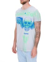 T-shirt homme, chemise polyvalente en coton, col rond R-15264 Gris
