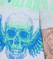 T-shirt homme, chemise polyvalente en coton, col rond R-15264 Gris