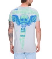 T-shirt homme, chemise polyvalente en coton, col rond R-15264 Gris