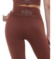 YOU DO YOU leggings femme pantalon fitness tendance pantalon d'entraînement collants de sport taille haute yoga mode 904991 marron acajou