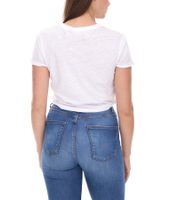 Camiseta Coca-Cola para mujer con estampado "Cherry Coke" de algodón, cuello redondo, 900468, color blanco