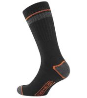 3 Paar BLACK+DECKER Herren Arbeits-Socken mit Cushion Terry Baumwoll-Socken Work-Socken OEKO-TEX Standard 100 BX/OBII in Anthrazit/Schwarz, Schwarz/Meliert oder Schwarz/Grau