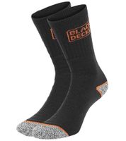 3 Paar BLACK+DECKER Herren Arbeits-Socken mit Cushion Terry Baumwoll-Socken Work-Socken OEKO-TEX Standard 100 BX/OBII in Anthrazit/Schwarz, Schwarz/Meliert oder Schwarz/Grau