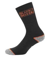 3 Paar BLACK+DECKER Herren Arbeits-Socken mit Cushion Terry Baumwoll-Socken Work-Socken OEKO-TEX Standard 100 BX/OBII in Anthrazit/Schwarz, Schwarz/Meliert oder Schwarz/Grau