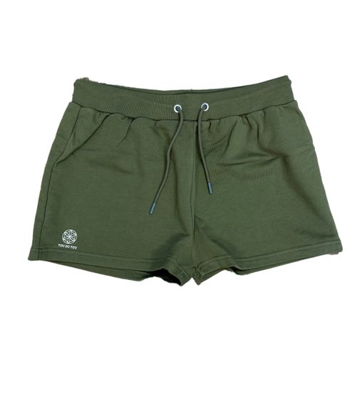 YOU DO YOU Damen Sport-Shorts Sweatpants kurze Baumwoll-Hose Fitness-Shorts Yoga-Mode 905091 Khaki