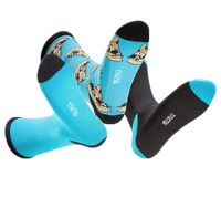 9 Paar TASTIQ Baumwoll-Socken mit Print lange Strümpfe in stylischer Geschenkbox Tas/1/CSX3 mit Pizza oder Donut Print