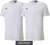 6er Pack PUMA TeamGoal 23 Jungen & Mädchen Sport-Shirt Baumwoll-Shirt mit Logo-Patch T-Shirt 656709 in Grün, Schwarz, Grau, Gelb, Rot oder Weiß