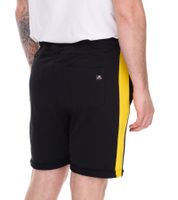 Herren Sport-Short Baumwoll-Shorts kurze Fitness-Hose Trainings-Hose R-13631 Schwarz/Gelb oder Schwarz/Weiß