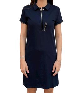 Les Tropeziennes Damen Shirt-Kleid Sommer-Kleid stylisches Mini-Kleid aus reiner Baumwolle 142 0882 CB Blau