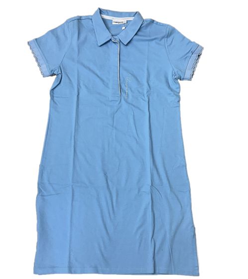 Les Tropeziennes Damen Shirt-Kleid Sommer-Kleid stylisches Mini-Kleid aus reiner Baumwolle 1420882 CE Blau