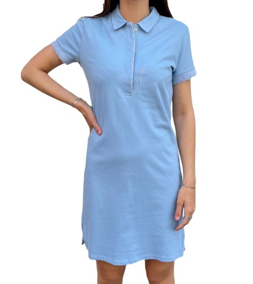 Robe chemise femme Les Tropeziennes, robe d'été, mini robe élégante en pur coton 1420882 CE Bleu