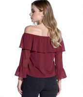 vestino Off-Shoulder Bluse mit Volant Sommer-Bluse 900880 Rot