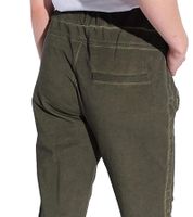 Pantalón jogger de mujer Vestino con tejido teñido vintage y bolsillos con cremallera 901579 Verde