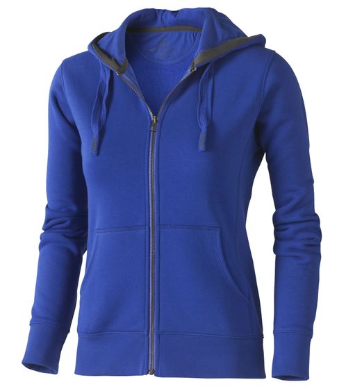 Elevate Arora Damen Sweat-Jacke mit Kapuze 300 g/m2 schlichte Baumwoll-Jacke Pullover 3821244 Blau