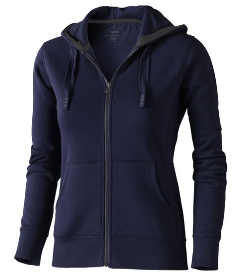 Elevate Arora Damen Sweat-Jacke mit Kapuze 300 g/m2 schlichte Baumwoll-Jacke Pullover 3821249 Navy