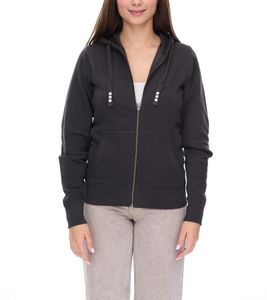 Sudadera con capucha para mujer Elevate Arora, algodón liso de 300 g/m², tipo chaqueta, tipo jersey, 3821295, gris oscuro Sudadera con capucha para mujer Elevate Arora, algodón liso de 300 g/m², tipo chaqueta, tipo jersey, 3821295, gris oscuro