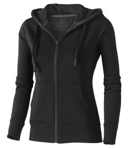 Elevate Arora Damen Sweat-Jacke mit Kapuze 300 g/m2 schlichte Baumwoll-Jacke Pullover 3821295 Dunkelgrau