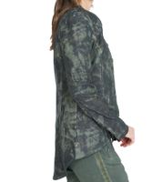 vestino Damen Blazer Camouflage mit Knöpfen und Schulterklappen Herbst-Blazer Alltags-Sakko 900518 Grün