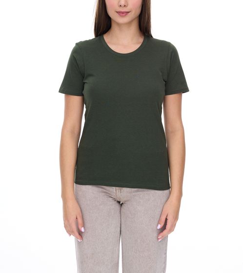 Camiseta de mujer ELEVATE Heros, algodón liso, 150 g/m², básica, interior, 3802970, verde oscuro